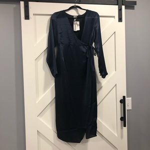 ASOS Maternity blue midi wrap dress